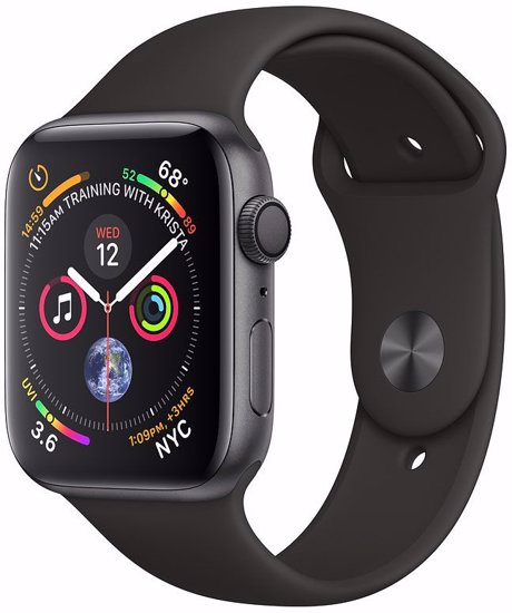 ساعت هوشمند اپل واچ سري 4 مدل 44mm Appel Watch Aluminum Sport Band Series4 Black Side