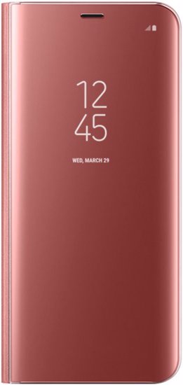 کیف کلاسوری سامسونگ مدل Samsung Clear View Standing Flip Cover For Galaxy S8 Plus Pink