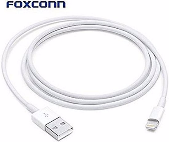 کابل تبدیل USB به لایتنینگ فاکسکان مدل F0V50 White Side