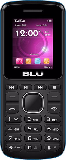 گوشی موبایل بلو مدل BLU Z3 Music Blue Front
