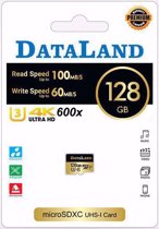 کارت حافظه microSDXC دیتالند مدل 600x کلاس UHS-I U3 سرعت 100MBps ظرفیت 128 گیگابایت front