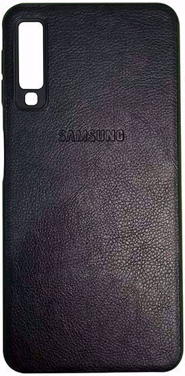 کاور چرمی مناسب برای Samsung Galaxy Back Black A7 2018