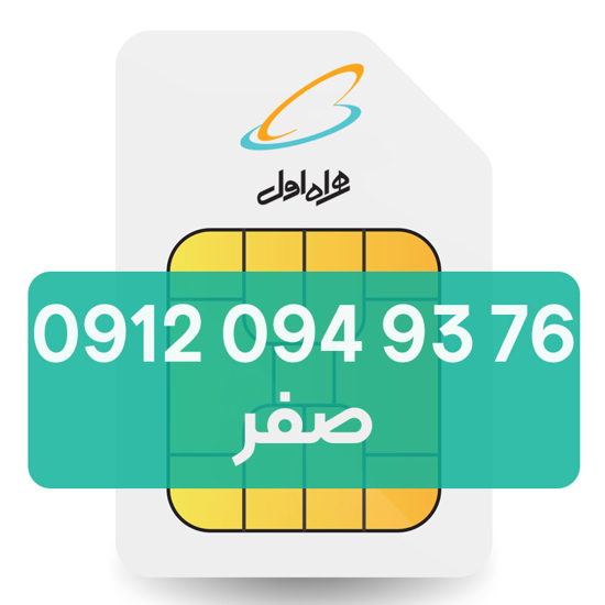 تصویر  سیم کارت دائمی همراه اول 76 93 094 0912